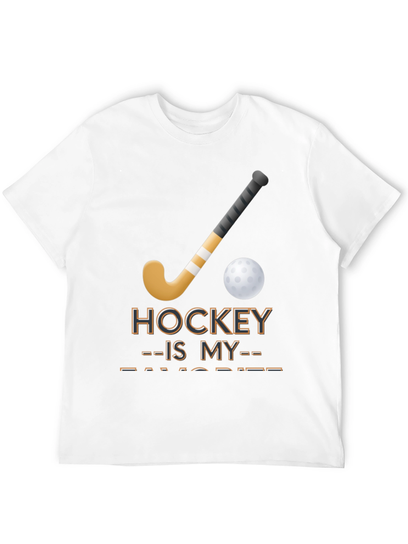 Camiseta Negra con Diseño de Hockey