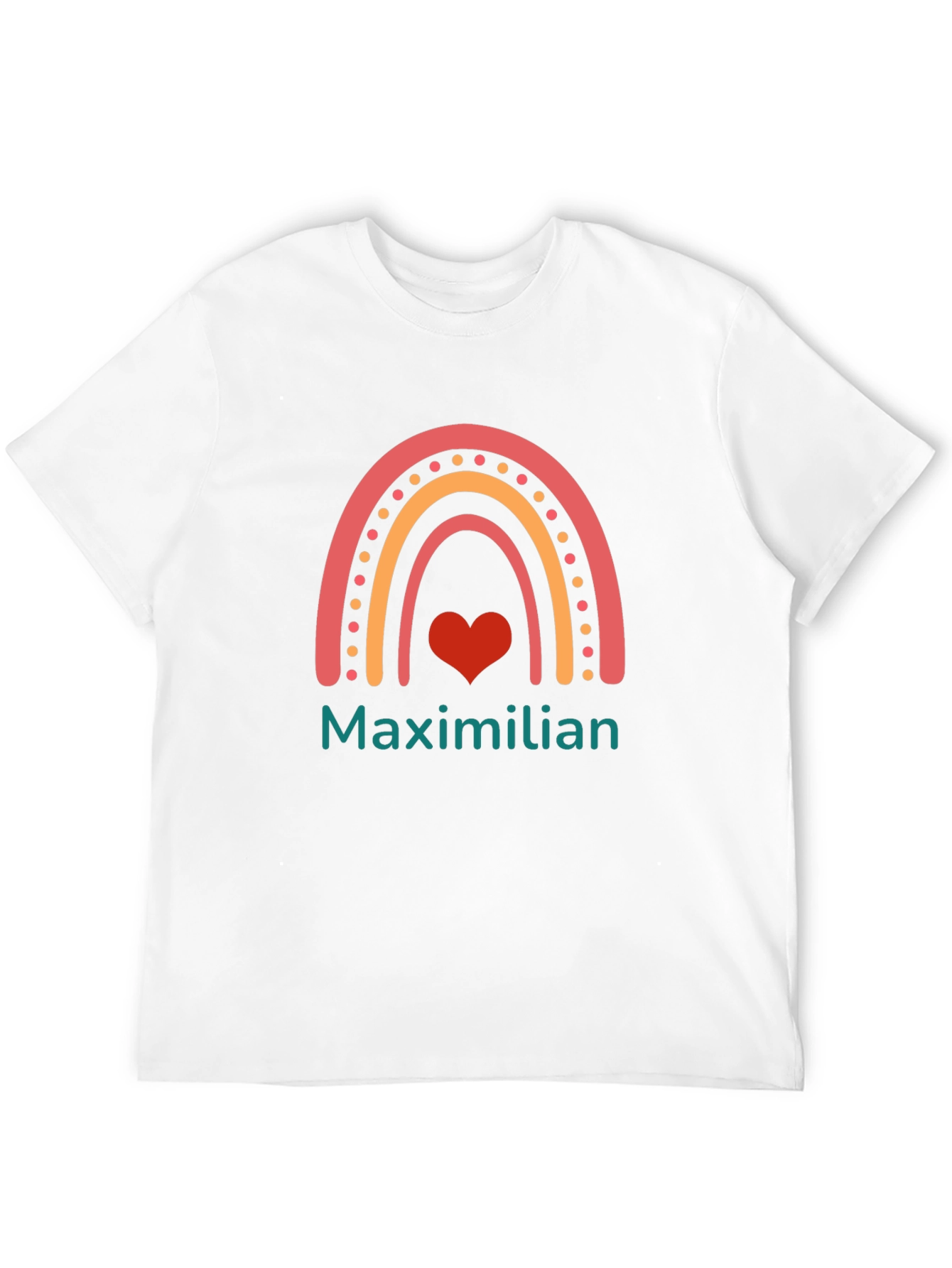 Camiseta Negra con Diseño de Arcoíris Maximilian