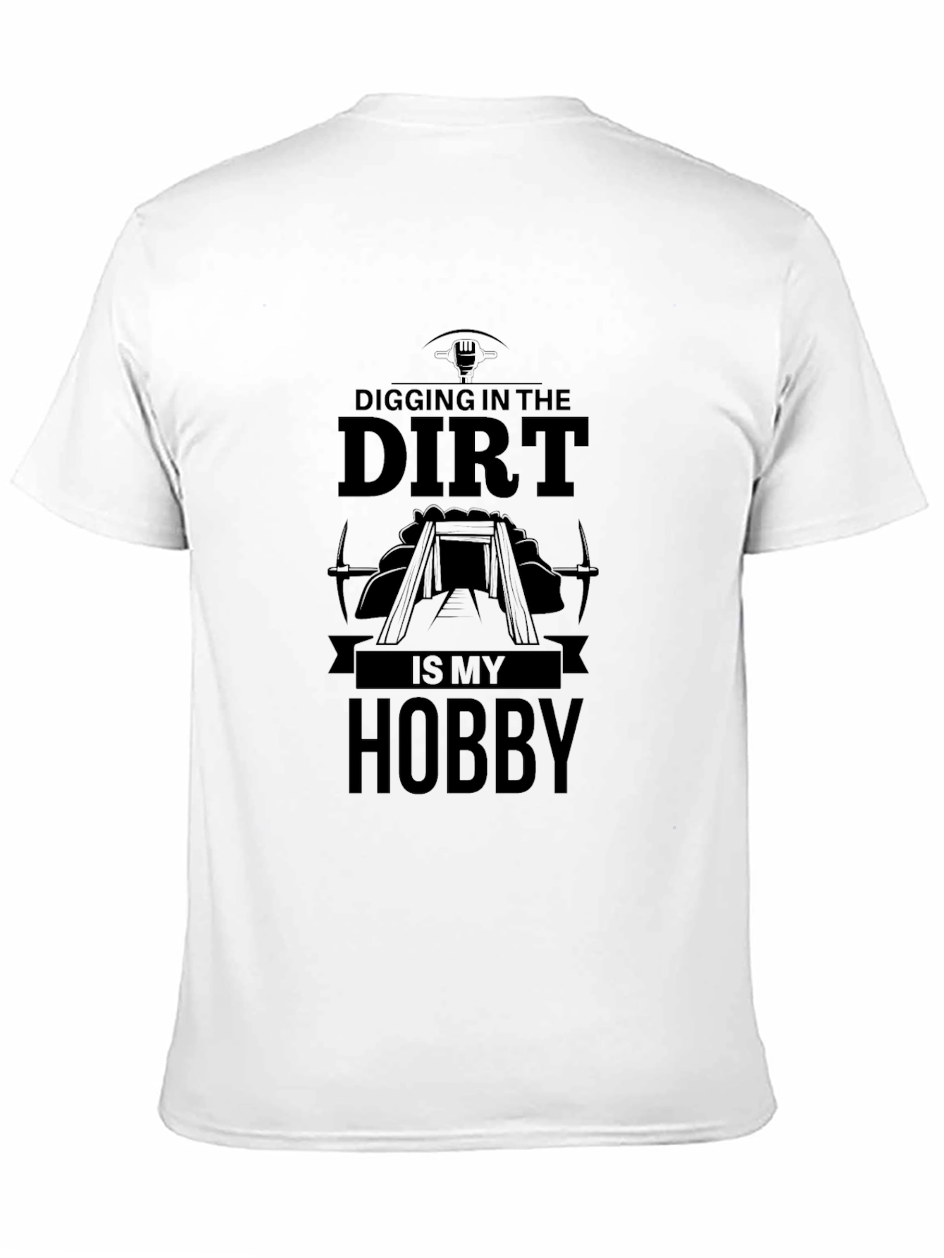 Camiseta Negra Excavar en la Tierra es mi Hobby