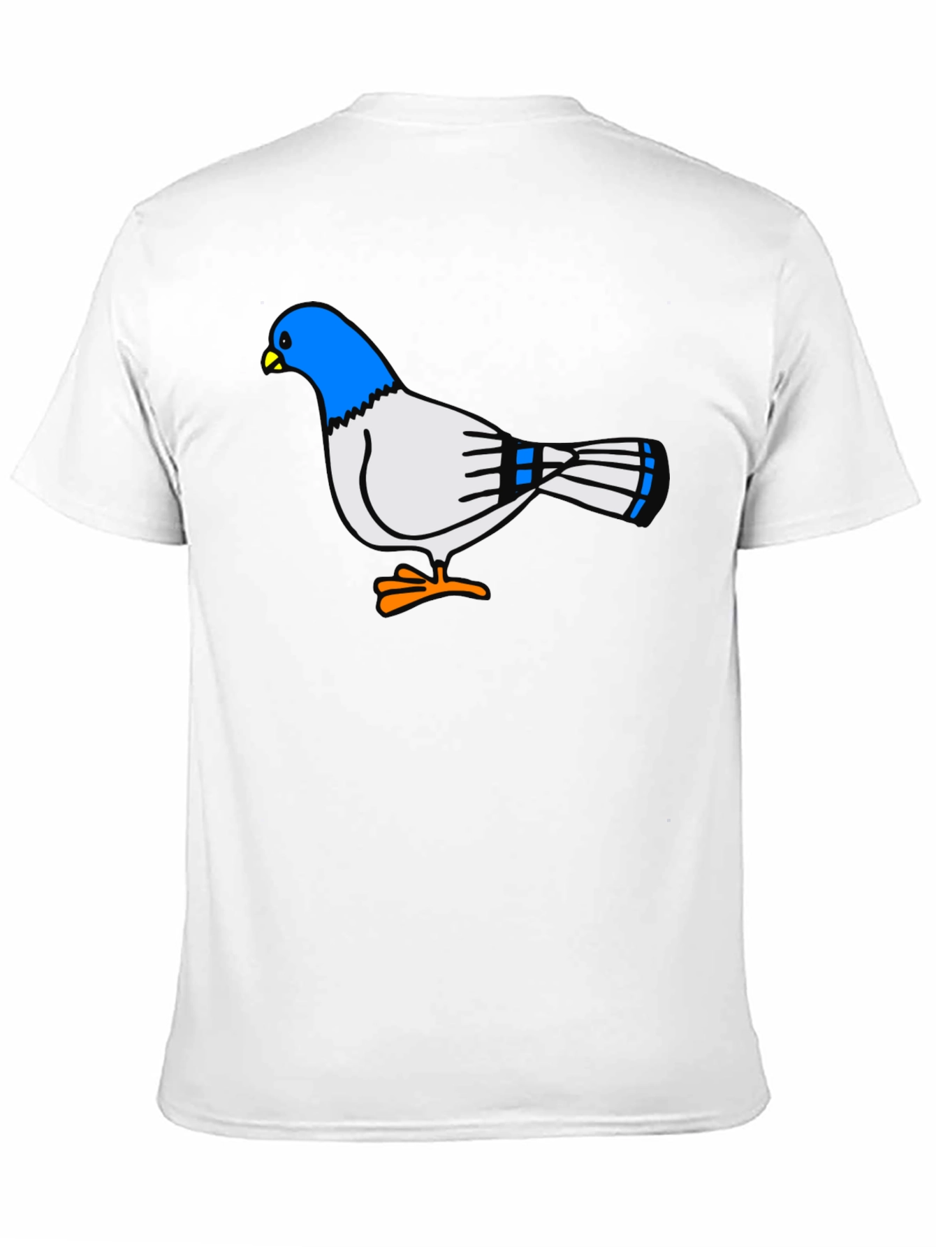 Camiseta Negra con Diseño de Paloma Azul