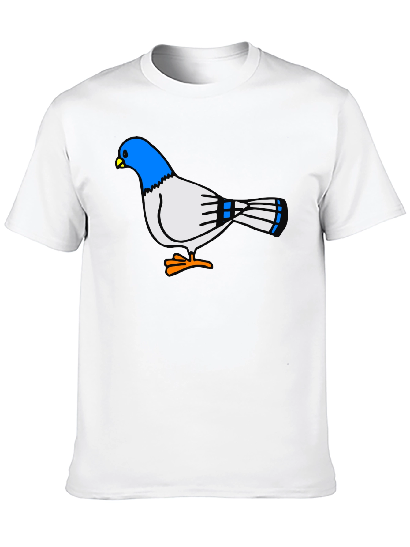 Camiseta Negra con Diseño de Paloma Azul