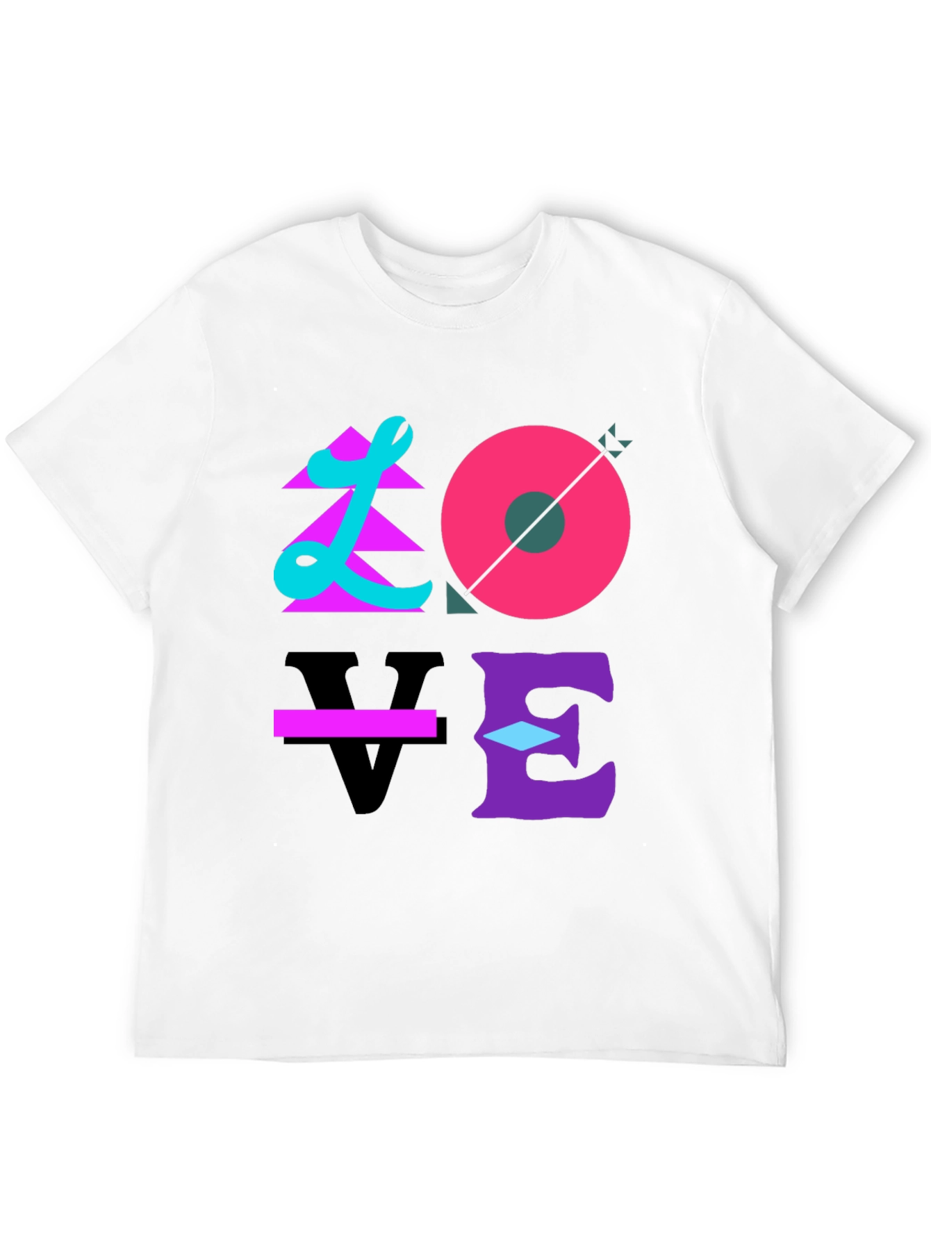 Camiseta Negra Love Diseño Artístico