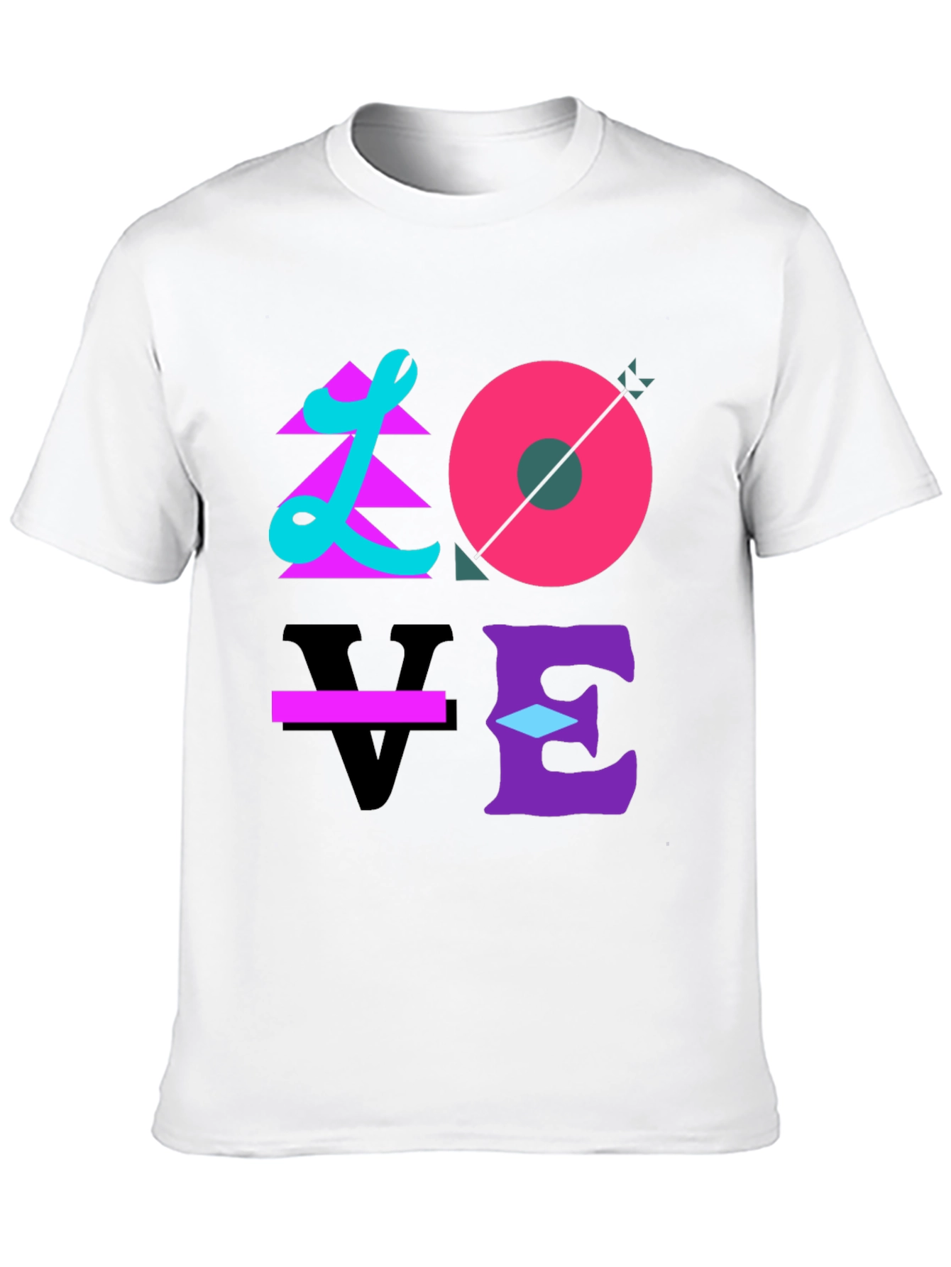 Camiseta Negra Love Diseño Artístico