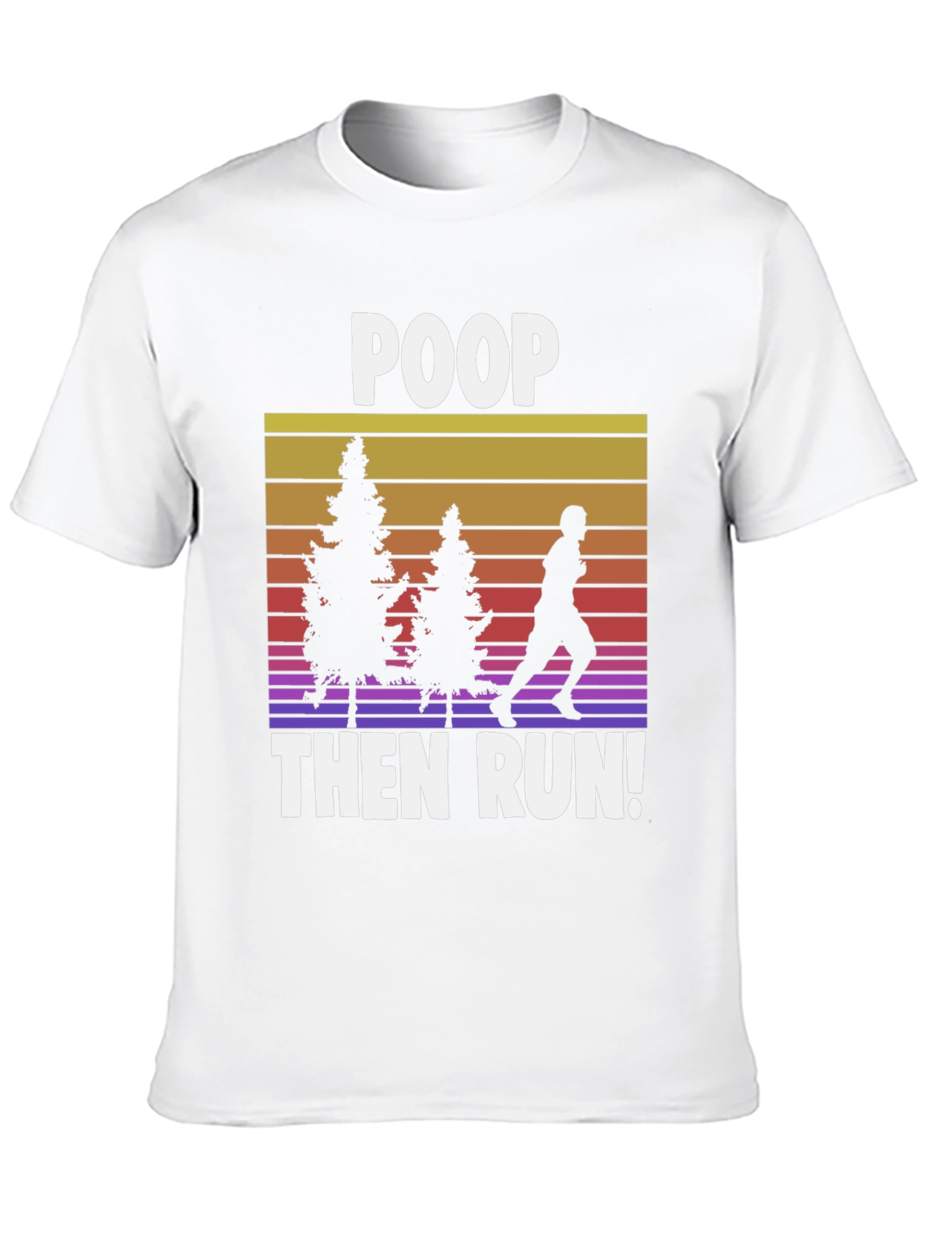 Camiseta Negra: Poop Then Run!