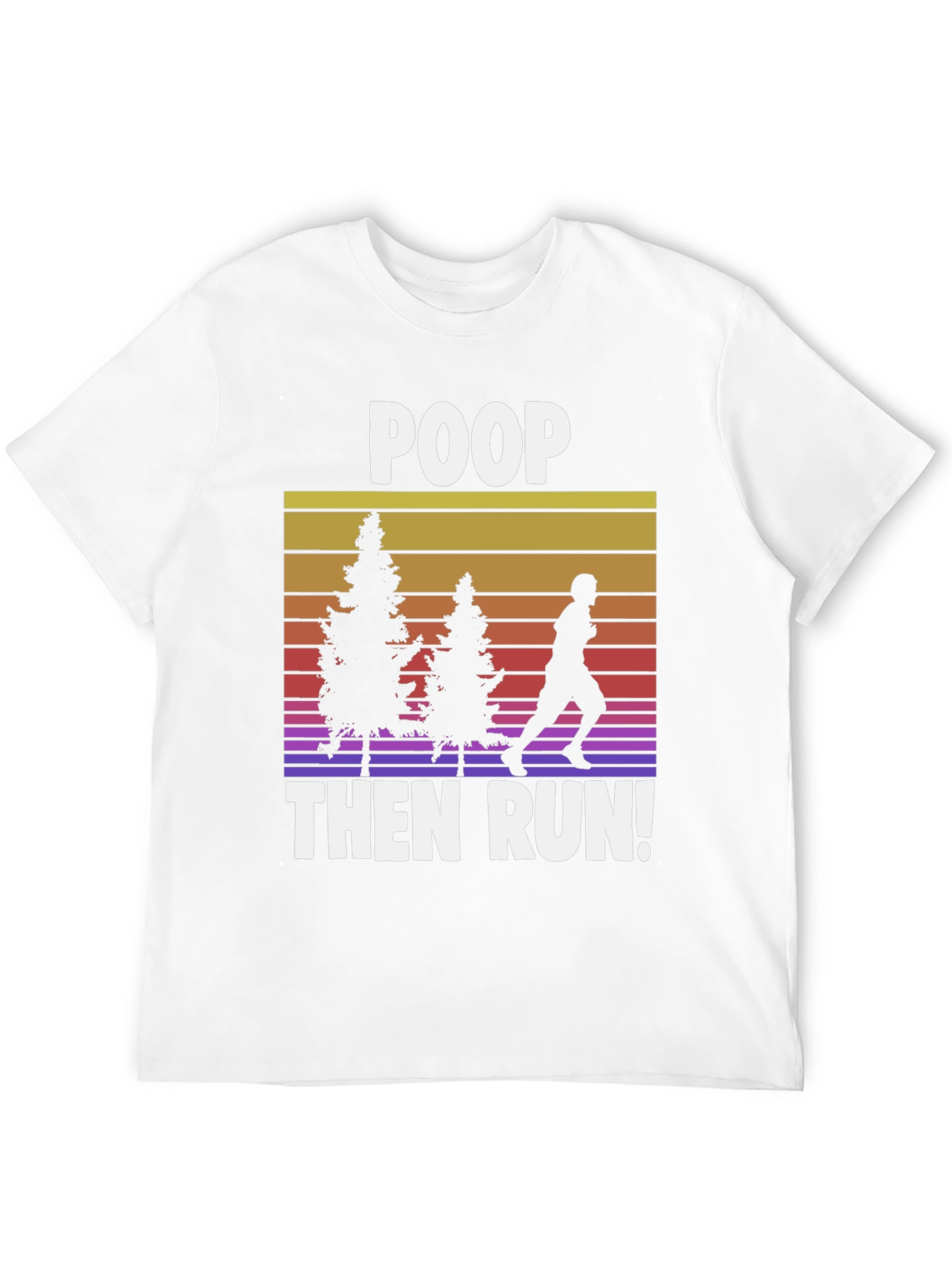 Camiseta Negra: Poop Then Run!