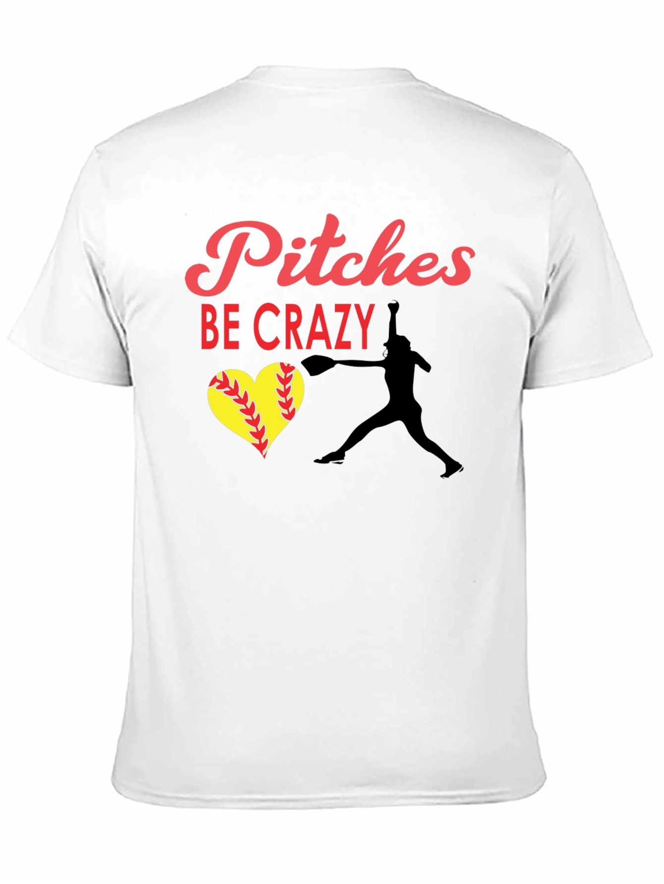 Camiseta Negra: Pitches Be Crazy - Béisbol