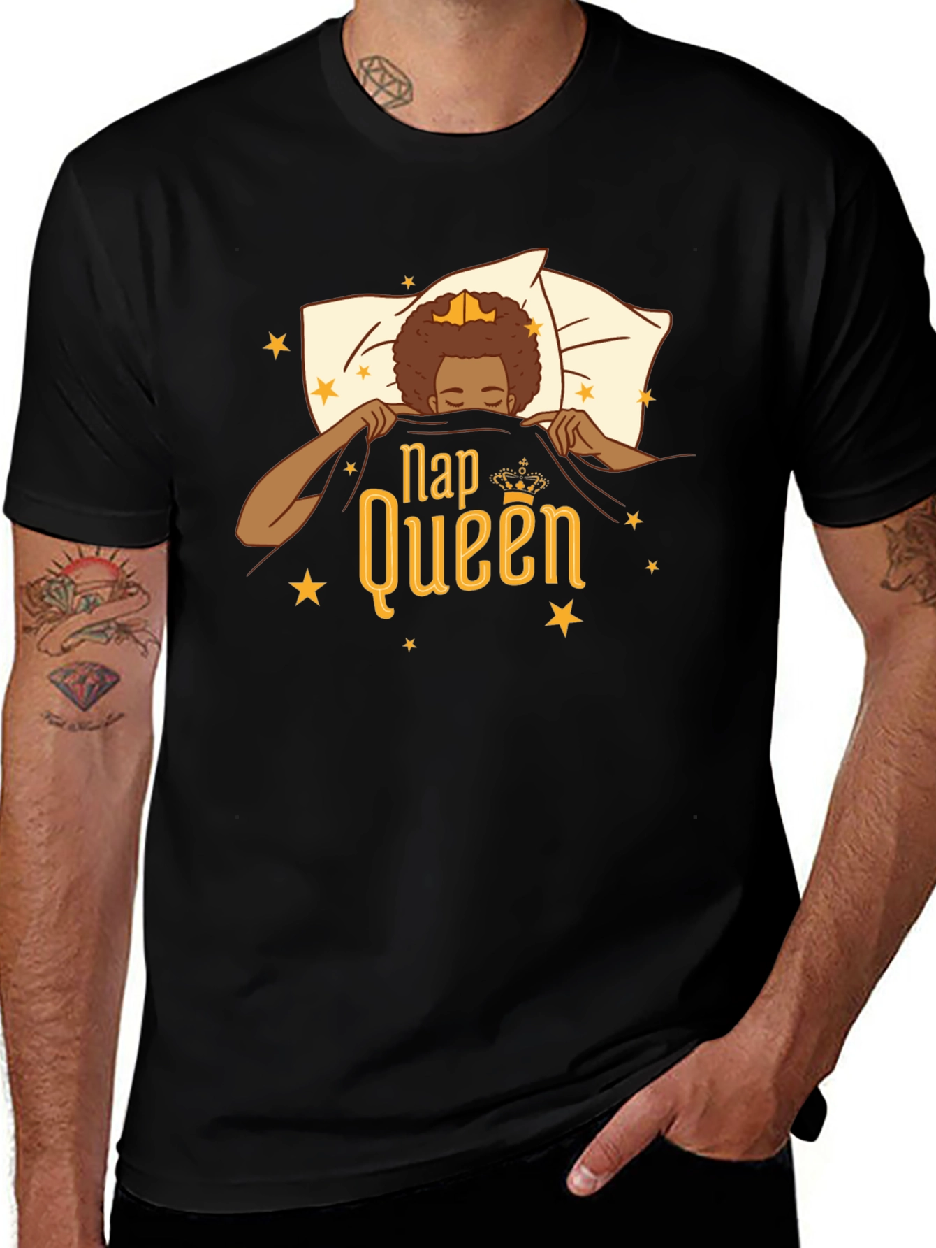 Camiseta Negra Nap Queen