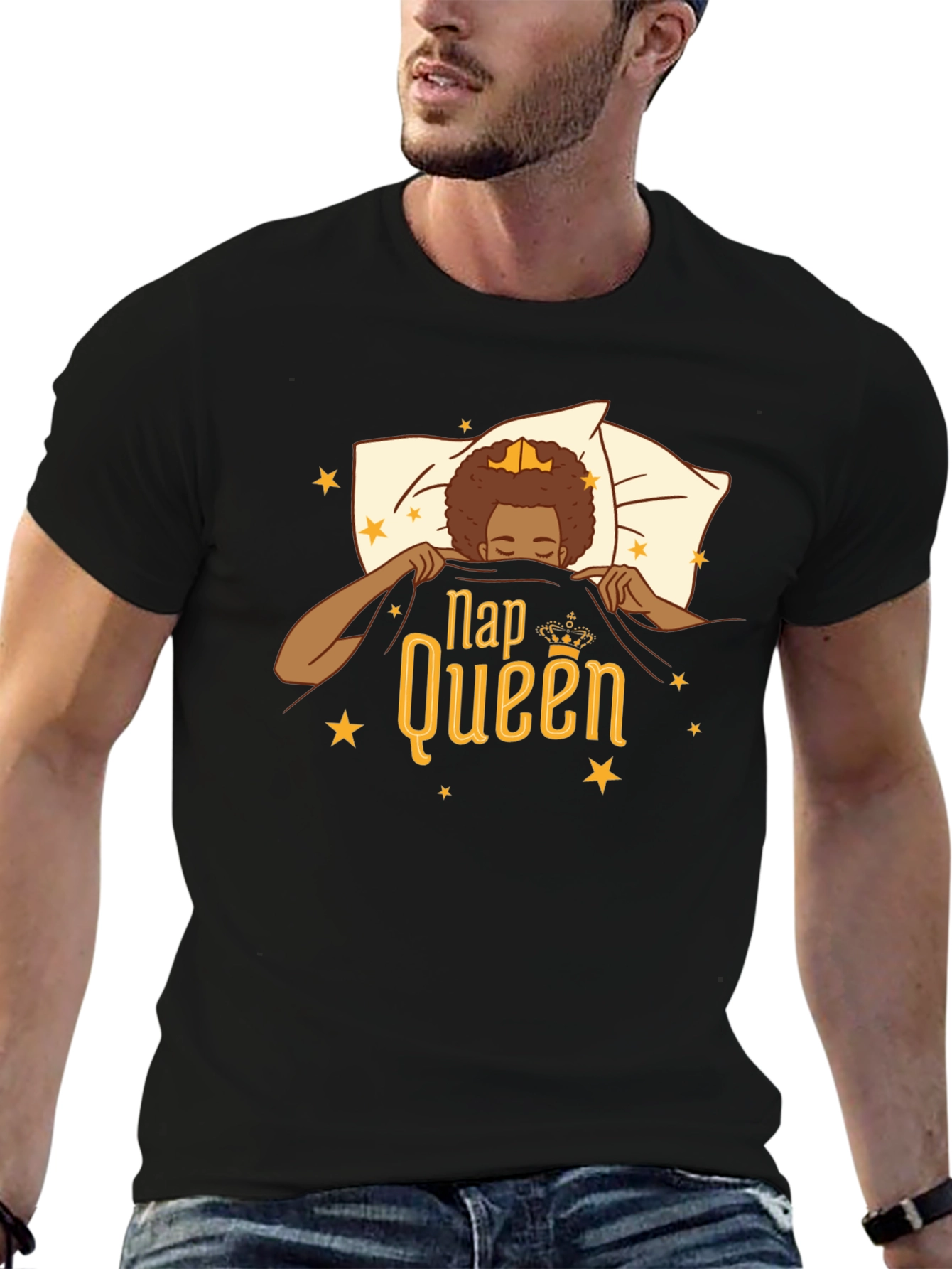 Camiseta Negra Nap Queen