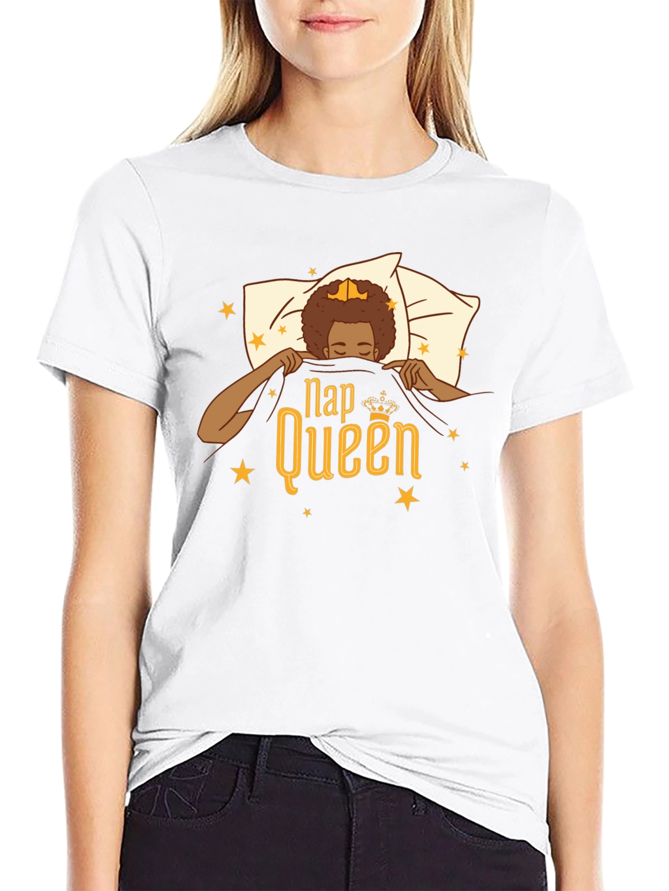 Camiseta Negra Nap Queen