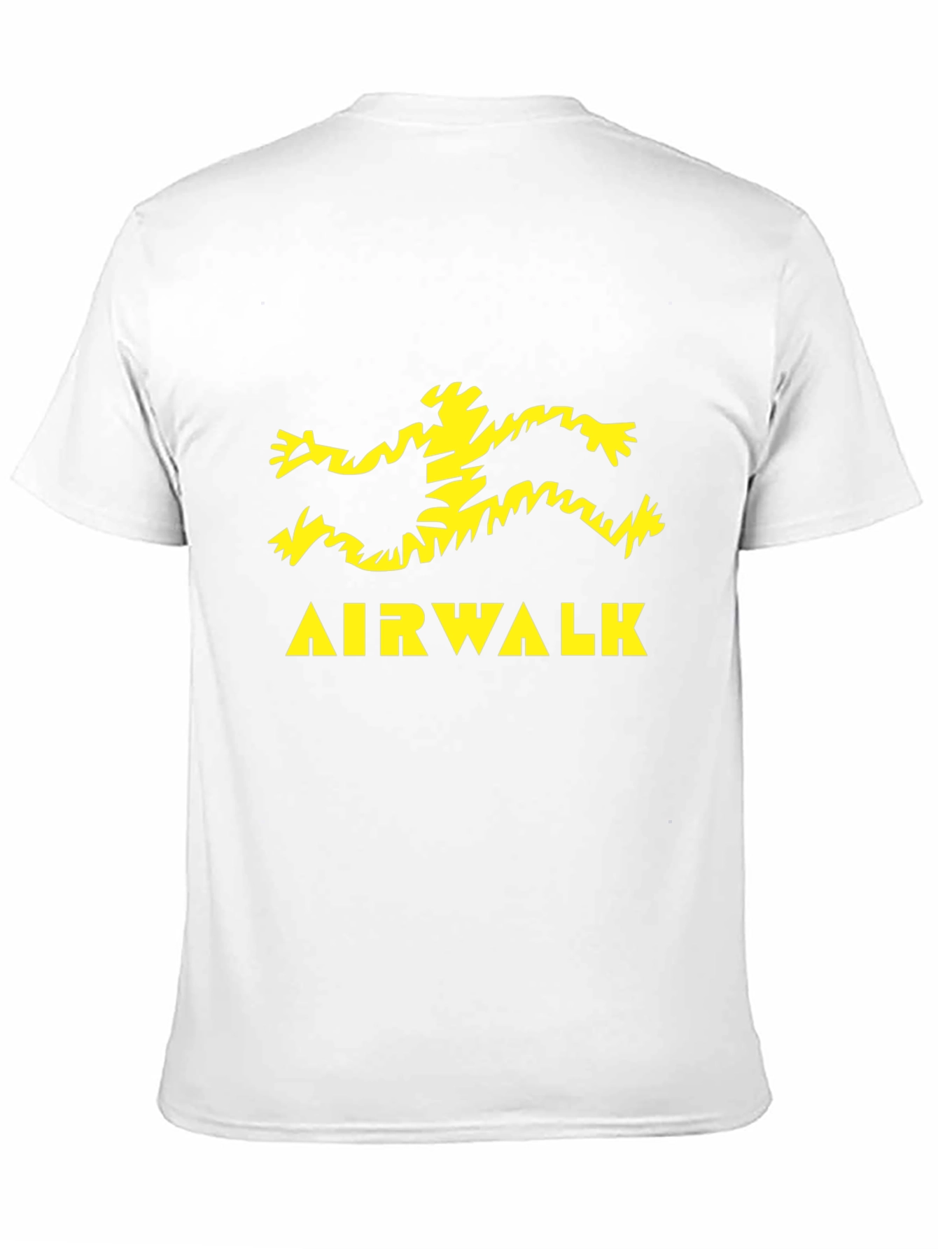 Camiseta Negra Airwalk Logo Amarillo Estampado