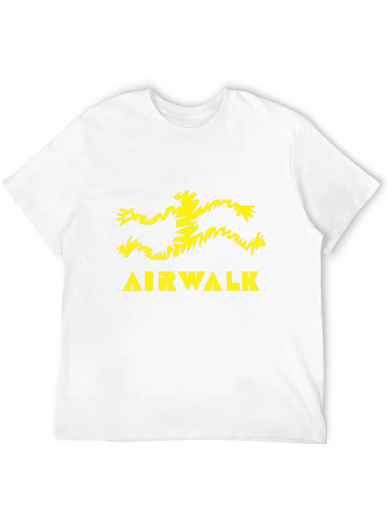 Camiseta Negra Airwalk Logo Amarillo Estampado